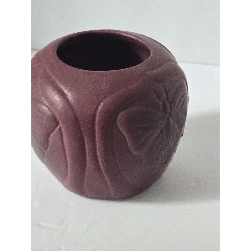 Antique Van Briggle Butterfly Vase: Mulberry Glaze, Shape 684 (1908-1911)